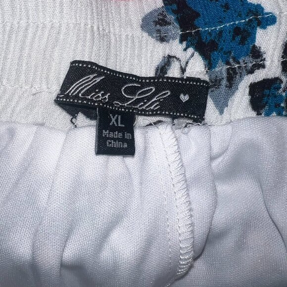 Share Women’s Floral Two Piece Set Ruffle Off Shoulder Top & Shorts Miss Lili XL - Picture 9 of 10